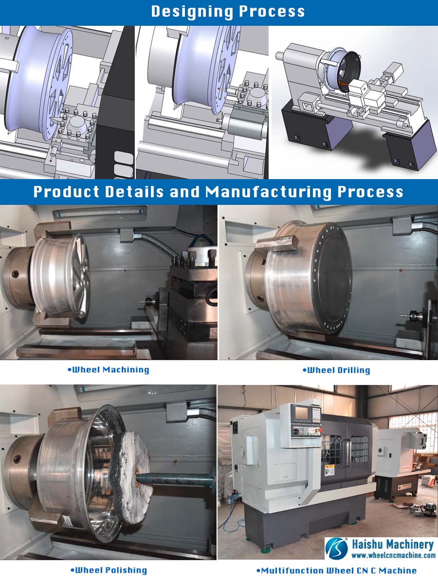 Customized CK6166Q Multifunction Wheel CNC Machine design and manufacture process