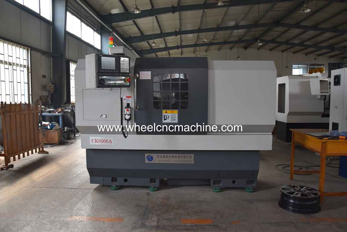 Wheel repair cnc lathe machine CK6166A exported to Italy