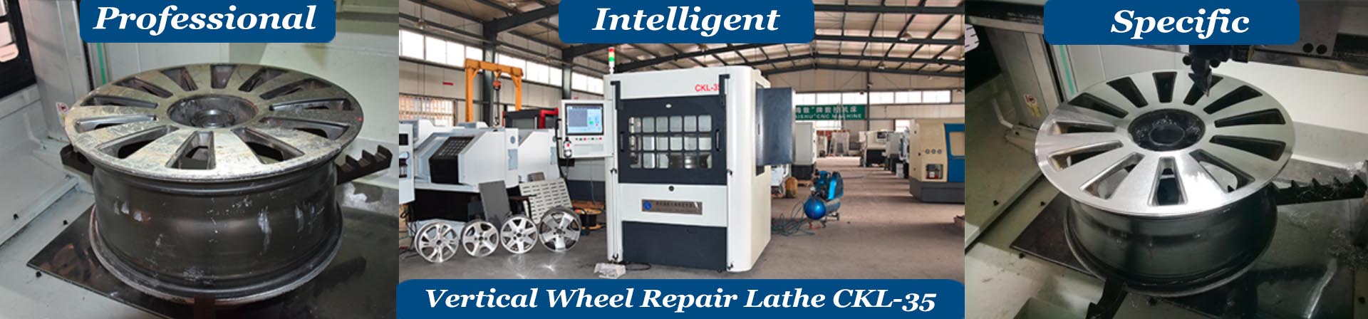 High Efficiency Vertical CNC Wheel Repair Lathe CKL-35 for sale