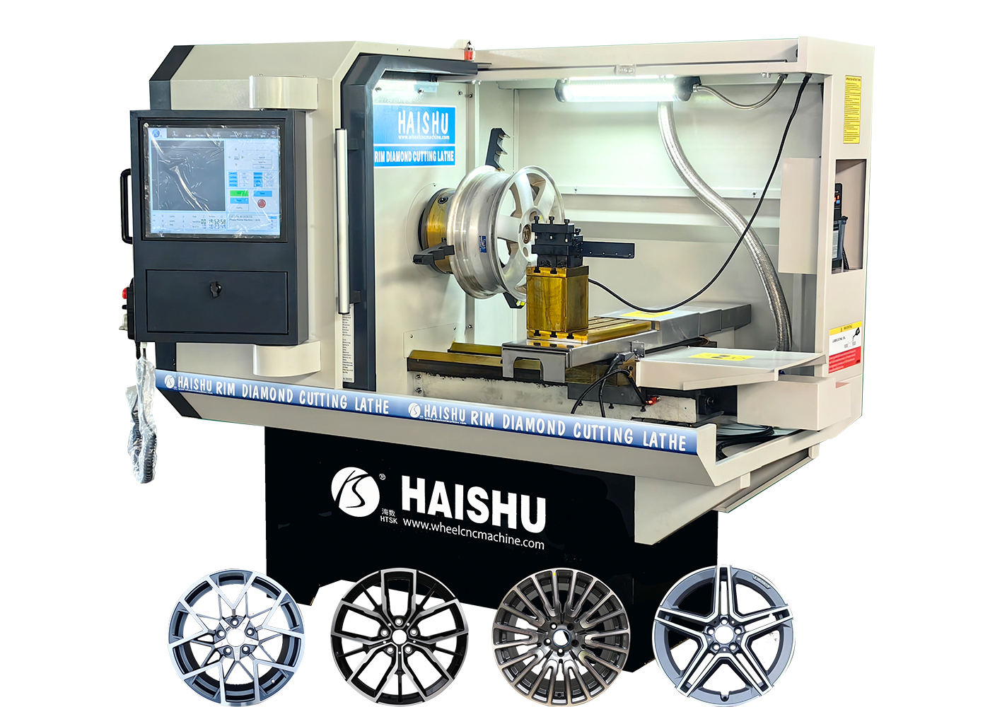 Discover the Precision of HAISHU's Automatic Wheel Refurbishment CNC Lathe CK6160Q
